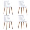 vidaXL Chaises &agrave; manger lot de 4 blanc plastique