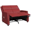 vidaXL Fauteuil de massage inclinable 2 places rouge bordeaux