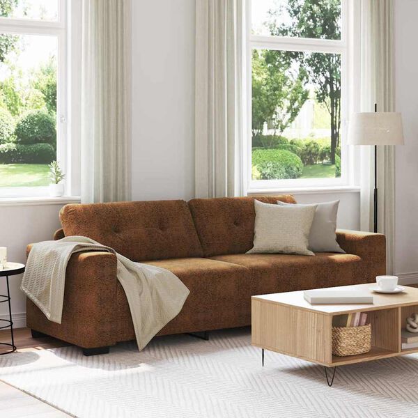 vidaXL | Canap&eacute; | avec coussin Marron Faux cuir et Bois