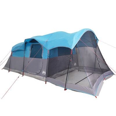 vidaXL Tente familiale tunnel 8 personnes bleu imperméable