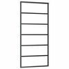 vidaXL Porte coulissante Verre ESG et aluminium 90x205 cm Noir