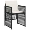 vidaXL Ensemble de salle &agrave; manger pour jardin 9 pcs Noir