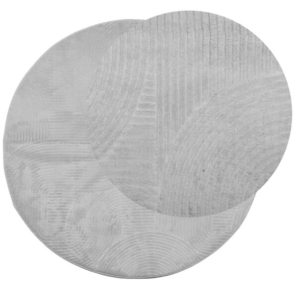 vidaXL Tapis IZA poils courts style scandinave gris &Oslash; 80 cm