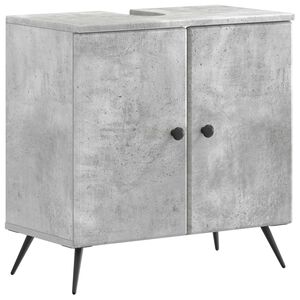 vidaXL Meuble sous Lavabo de Salle de Bain BREDA Gris b&eacute;ton