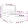 vidaXL Sommier &agrave; lattes de lit matelas et LED Taupe 140x200 cm Tissu