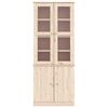 vidaXL Vitrine en verre ALTA 77x35x186,5 cm bois de pin massif