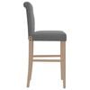 vidaXL Chaises de bar lot de 2 bois massif d'h&eacute;v&eacute;a et tissu
