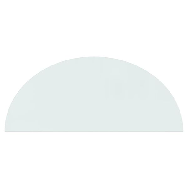 vidaXL Plaque de verre de chemin&eacute;e Demi-rond 1200x500 mm