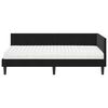 vidaXL Cadre de lit d'angle avec matelas Autre 2 pcs Noir Velours