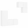 vidaXL Unit&eacute;s murales TV 4 pcs blanc bois d'ing&eacute;nierie