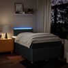 vidaXL Sommier &agrave; lattes de lit avec matelas Bleu 120x200 cm Tissu