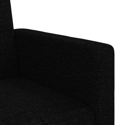 vidaXL Canapé-lit avec coussins noir tissu