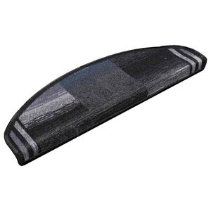 vidaXL Tapis d'escalier autoadh&eacute;sifs 5 pcs 65x21x4 cm Noir et gris