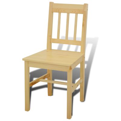 vidaXL Table de salle à manger en bois avec 4 chaises Naturel