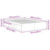 vidaXL Cadre de lit sans matelas gris b&eacute;ton 120x200 cm