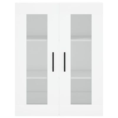 vidaXL Armoires murales 2 pcs blanc bois d'ingénierie