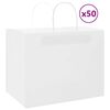 vidaXL Sacs en papier 50 pcs avec poign&eacute;es blanc 32x22x24 cm
