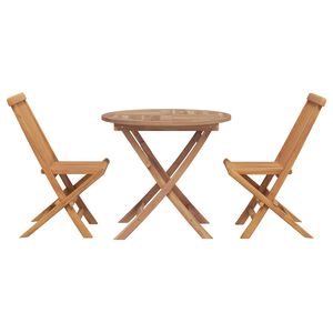vidaXL Salon de jardin 5 pcs Bois de teck massif