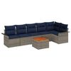 vidaXL Ensemble de canap&eacute; de jardin 7 pc Gris polyrotin