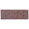 vidaXL Coussin de plancher de palette Coton 120x40x7 cm Taupe