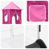 vidaXL Lit mezzanine pour enfants Blanc et rose 80 x 200 cm M&eacute;tал