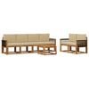 vidaXL Ensemble de canap&eacute;s d'ext&eacute;rieur avec coussin 6 pcs Naturel