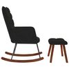 vidaXL Chaise &agrave; bascule avec tabouret en velours noir