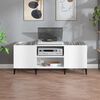 vidaXL Armoire &agrave; disques blanc 121x38x48 cm bois d'ing&eacute;nierie