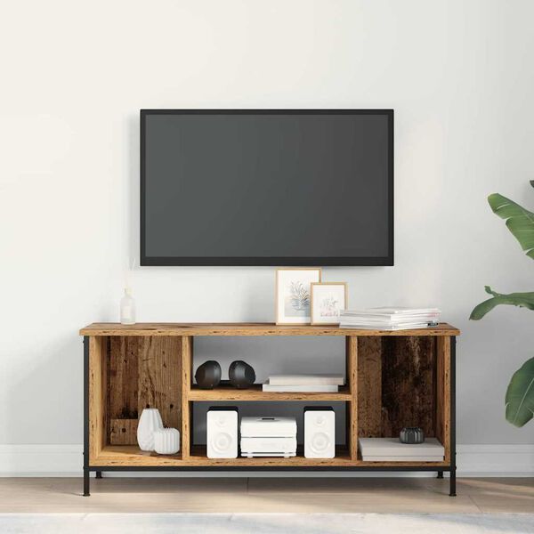 vidaXL Meuble TV Bois Ancien 102 x 35 x 45 cm Bois d'ing&eacute;nierie