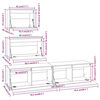 vidaXL Meubles TV 4 pcs Blanc Bois massif de pin