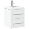 vidaXL Armoire lavabo de salle de bain avec bassin int&eacute;gr&eacute; blanc