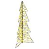 vidaXL Sapin de No&euml;l avec 100 LED Blanc chaud 120 cm Rotin