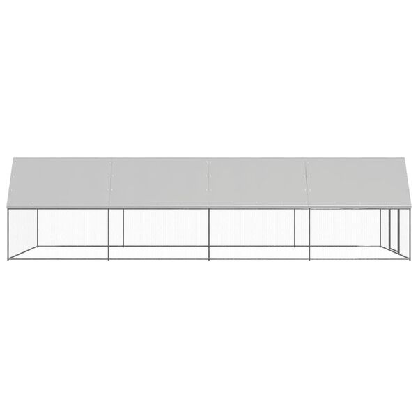 vidaXL Poulailler 3x8x2 m acier galvanis&eacute;