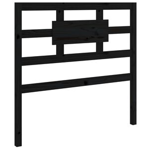 vidaXL T&ecirc;te de lit Noir 80,5x4x100 cm Bois massif de pin