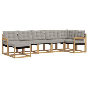 vidaXL Ensemble de canap&eacute;s d'ext&eacute;rieur 7 pcs Blanc et gris clair