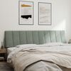 vidaXL Coussin de t&ecirc;te de lit Hanko gris clair 200 cm velours