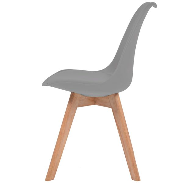 vidaXL Chaises &agrave; manger lot de 6 Gris Plastique