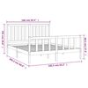 vidaXL Cadre de lit sans matelas gris 160x200 cm bois de pin massif