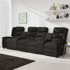 vidaXL Fauteuil de massage inclinable et porte-gobelets 4 places noir