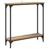vidaXL Table console Ch&ecirc;ne artisanal 75 x 22,5 x 75 cm