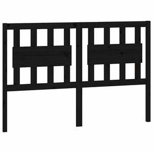 vidaXL T&ecirc;te de lit Noir 145,5x4x100 cm Bois massif de pin