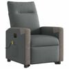 vidaXL Fauteuil inclinable de massage &eacute;lectrique Gris fonc&eacute; Tissu