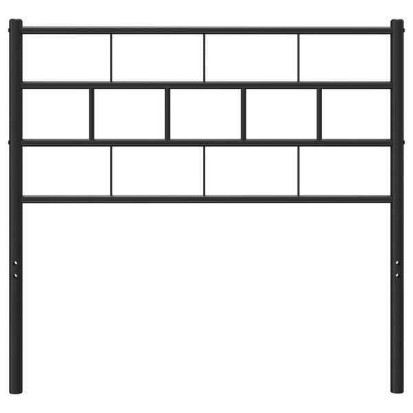 vidaXL T&ecirc;te de lit m&eacute;tal noir 75 cm
