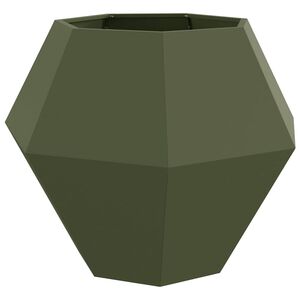 vidaXL Jardini&egrave;re Vert olive 100 x 100 x 80 cm Acier