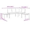vidaXL Salon de jardin avec coussins 4 pcs noir acier enduit de poudre