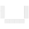 vidaXL Ensemble meuble TV 4 pcs Blanc brillant Bois d'ing&eacute;nierie