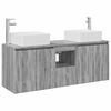 vidaXL Ensemble d'armoire de salle de bain 3 pc Sonoma gris