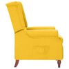 vidaXL Fauteuil inclinable Jaune Tissu