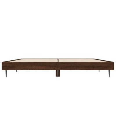 vidaXL Cadre de lit sans matelas chêne marron 135x190 cm