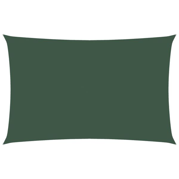 vidaXL Voile de parasol tissu oxford rectangulaire 2,5x5 m vert fonc&eacute;